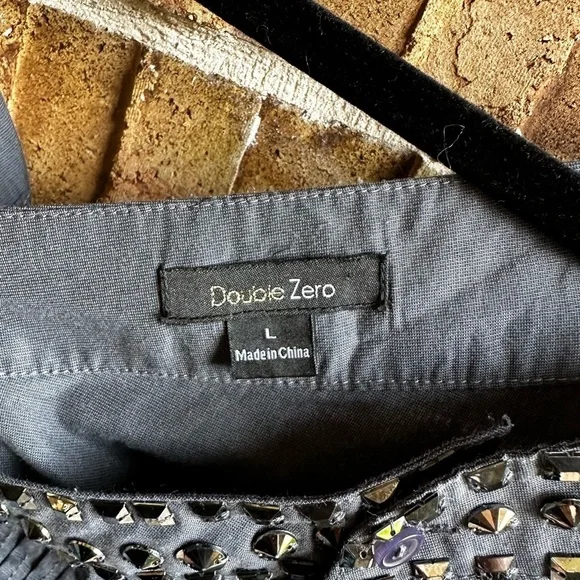 Double Zero Gray Studded Top - Picture 4 of 5